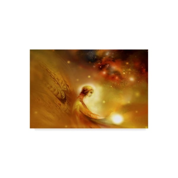 Trademark Fine Art RUNA 'Angel Golden' Canvas Art, 30x47 ALI21655